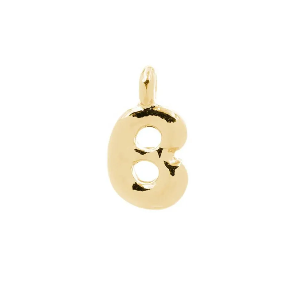 14K Gold Plated Metal Bubble Letter Charm by Bead Landing™