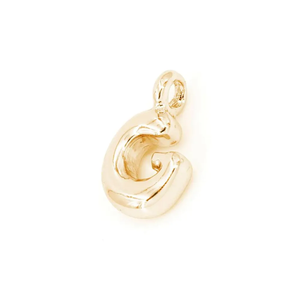 14K Gold Plated Metal Bubble Letter Charm by Bead Landing™