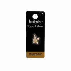 14K Gold Plated Metal Bubble Letter Charm by Bead Landing™