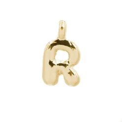 14K Gold Plated Metal Bubble Letter Charm by Bead Landing™
