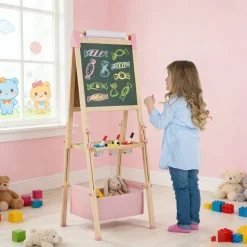 Kids 3-in-1 Adjustable Double-Sided Easel for Drawing and Painting