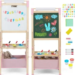 Kids 3-in-1 Adjustable Double-Sided Easel for Drawing and Painting