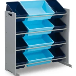Kids Storage Organizer With 12 Plastic Bins
