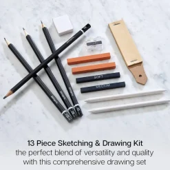 KINGART® Sketch & Draw Set, 13 pc