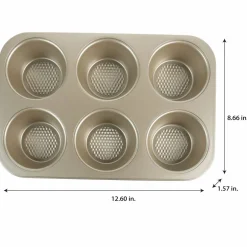 Kitchen Details Pro Series 6 Cup Muffin Pan with Diamond Base