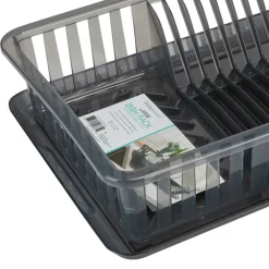 Kitchen Details Smoke Gray Large Dish Rack with Tray
