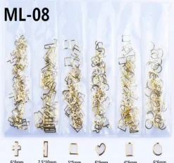 Kitcheniva 3D Ocean Rivets Gold Rhinestones Nail Art Decoration