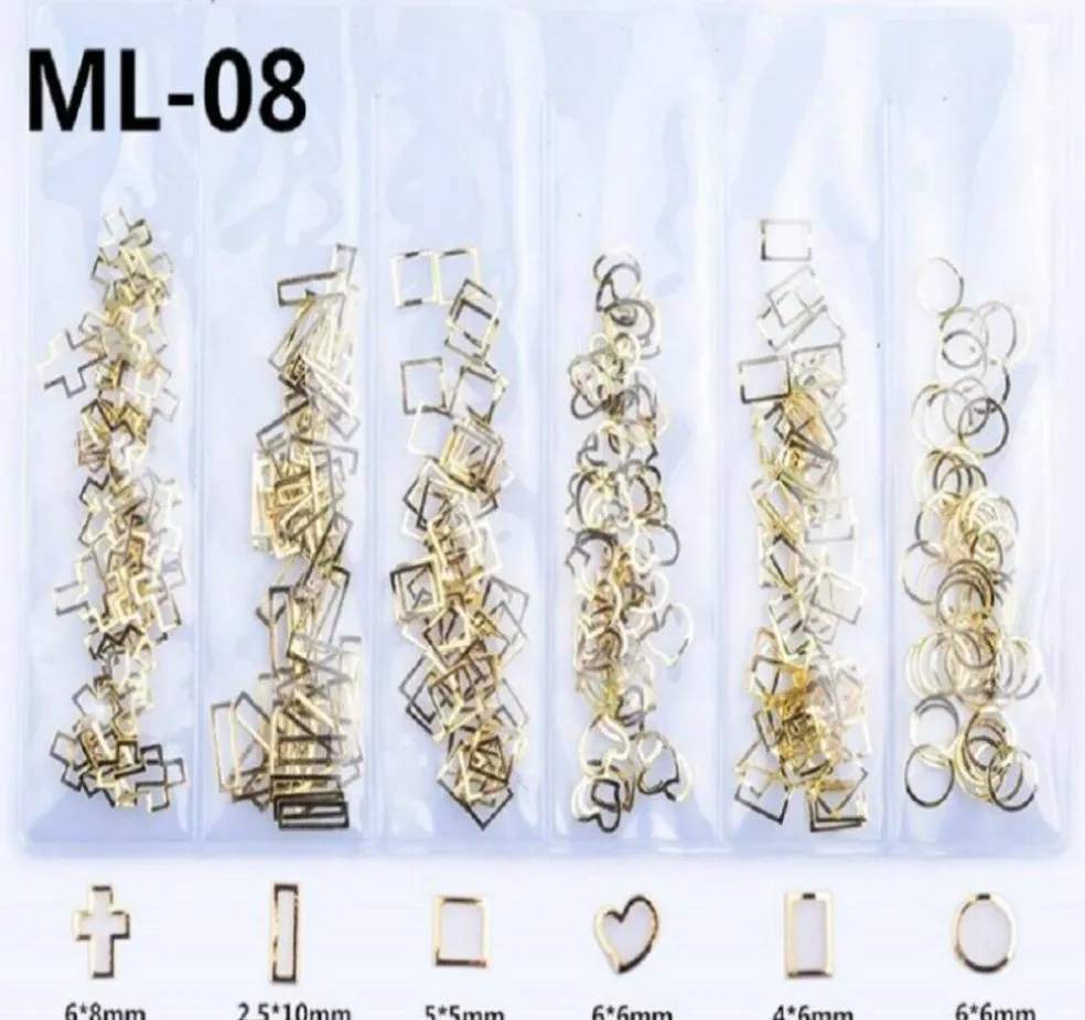 Kitcheniva 3D Ocean Rivets Gold Rhinestones Nail Art Decoration