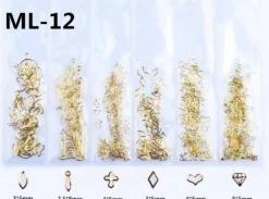 Kitcheniva 3D Ocean Rivets Gold Rhinestones Nail Art Decoration