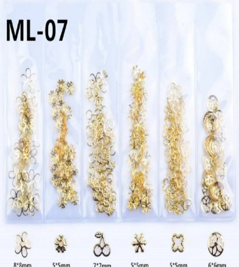 Kitcheniva 3D Ocean Rivets Gold Rhinestones Nail Art Decoration
