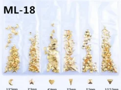 Kitcheniva 3D Ocean Rivets Gold Rhinestones Nail Art Decoration