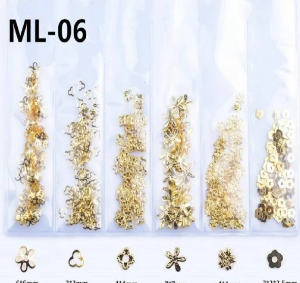 Kitcheniva 3D Ocean Rivets Gold Rhinestones Nail Art Decoration