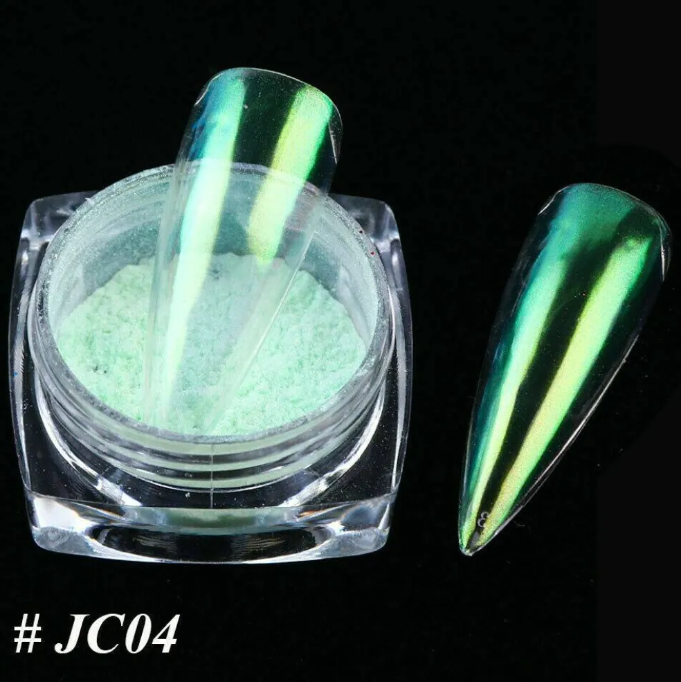 Kitcheniva Glitter Holographic Mirror Nail Art Powder