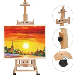 Kitcheniva Heavy-Duty Large Artist Wood H-Frame Easel Stand