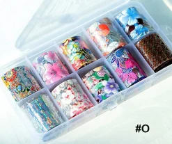 Kitcheniva Holographic Nail Foils DIY Sticker Set of 10