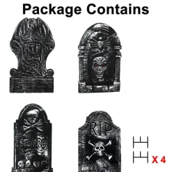 Kitcheniva Large Halloween 3D Foam Tombstones w/ Stakes Decor