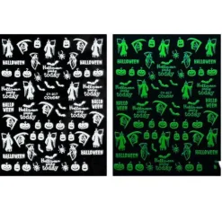 Kitcheniva Luminous 3D Nail Stickers Glow In Dark Design Decals