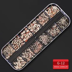 Kitcheniva Nail Glitter Flakes Sequins Rhinestones Pearl Nail Art Decorations