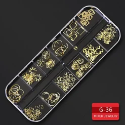 Kitcheniva Nail Glitter Flakes Sequins Rhinestones Pearl Nail Art Decorations