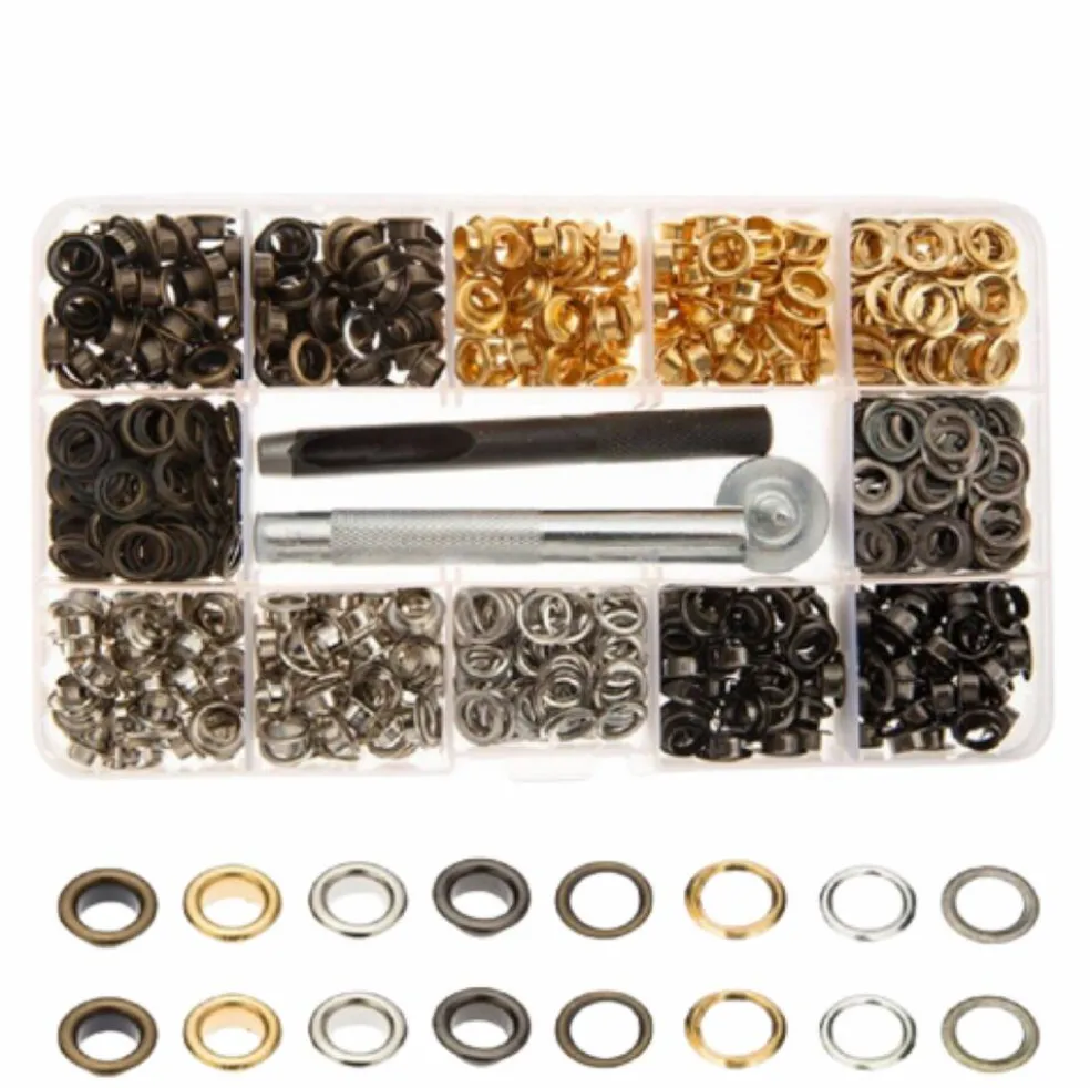 Kitcheniva 400 Set Grommet Kit Eyelet Hole Punch Tool 3/16"