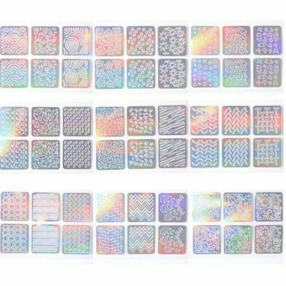 Kitcheniva 24 Sheets Nail Art Manicure Stencil Vinyl Stickers