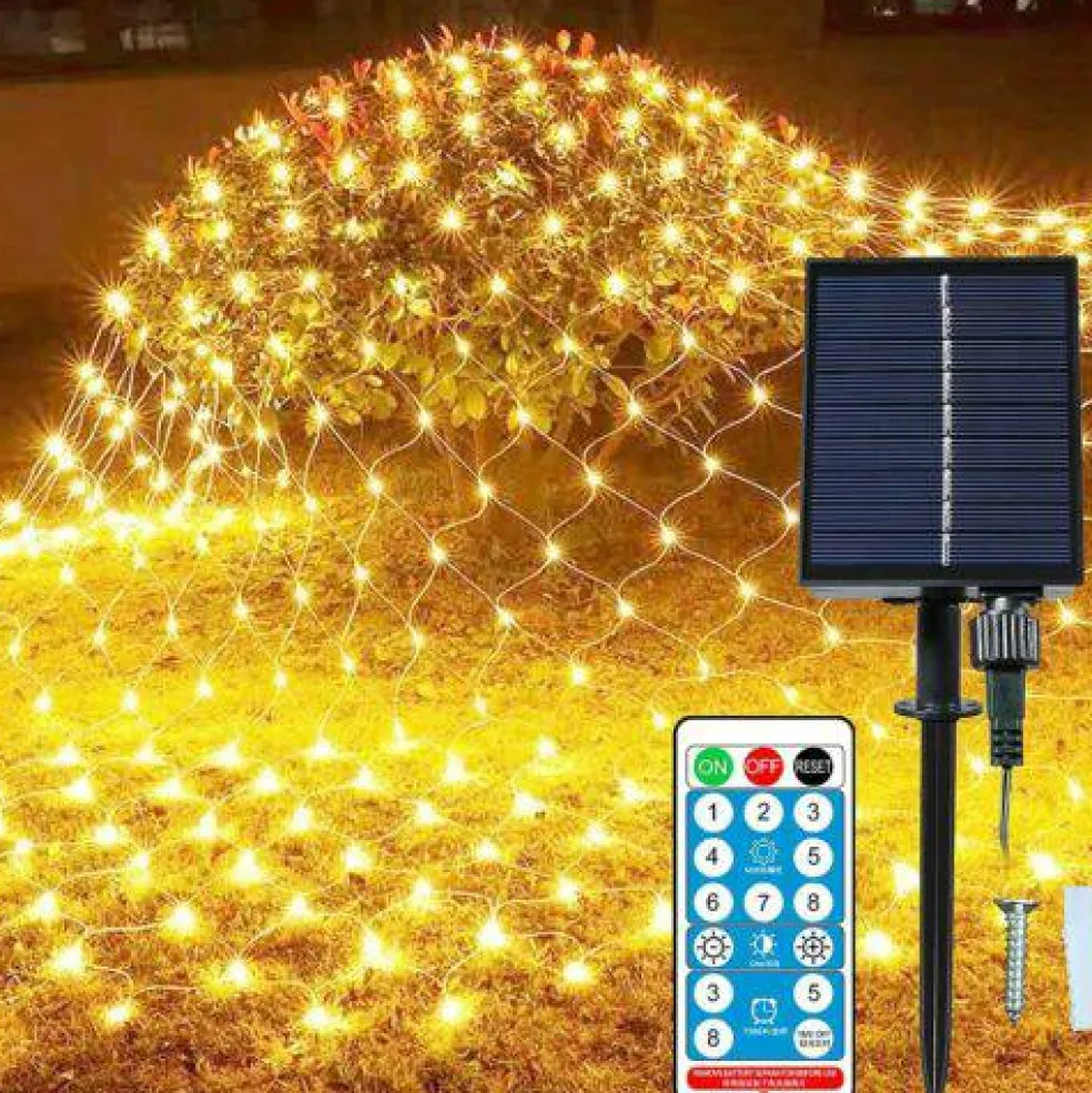 Kitcheniva Solar LED Net Mesh Fairy String Light