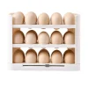 Kitcheniva Triple Layer Refrigerator Side Door Egg Holder, White