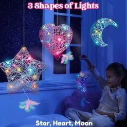 Kits 3D Summer String Art Kit for Kids, Light Up String Light Toy with 30 Multi-Colored LED Bulbs, Arts and Crafts Set, Birthday Gifts for Girls and Boys Ages 6+