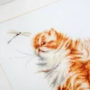 Kitten with a dragonfly Counted Cross-Stitch Kit by Luca-S B2270L