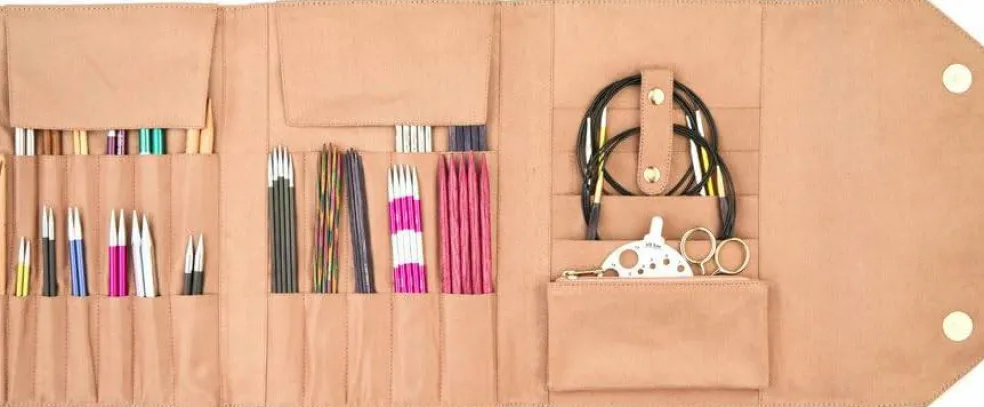 KnitPro Assorted Knitting Needle Case- Beige or Black