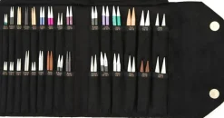 KnitPro Interchangeable Knitting Needle Case- Beige or Black, 8.5