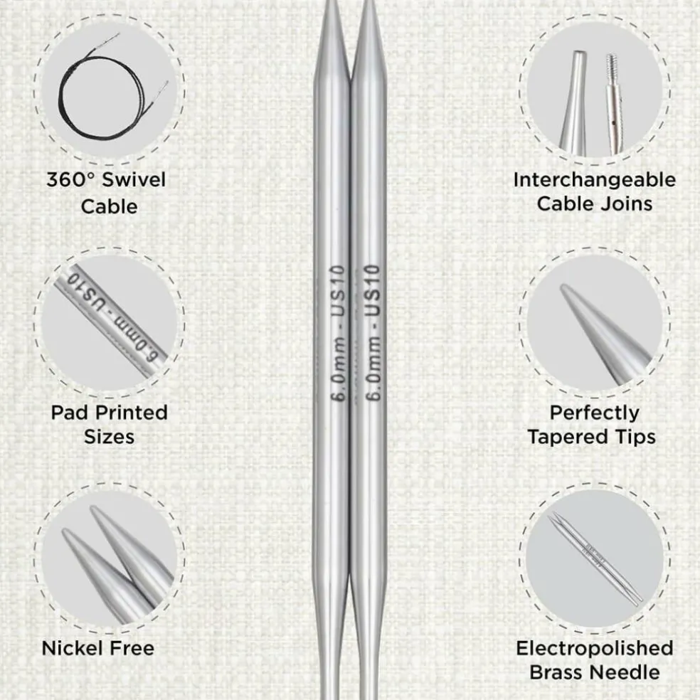 KnitPro Nova Deluxe Interchangeable Knitting Needle Set 5" (13cm)
