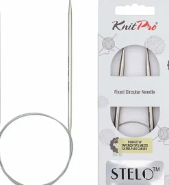 KnitPro Stelo Lace Fixed Circular Knitting Needles 16" (40cm) Size 0 - 15