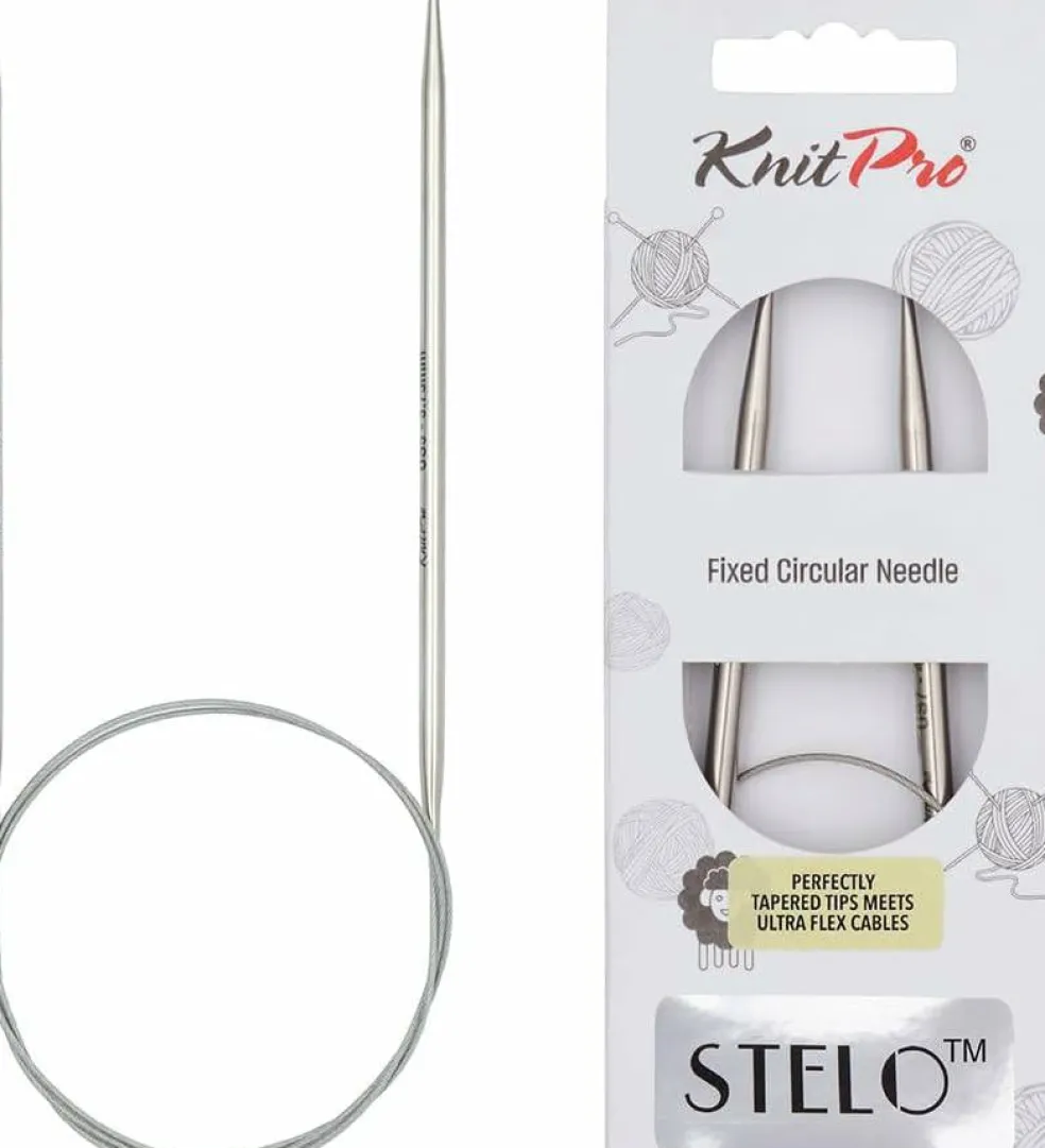 KnitPro Stelo Lace Fixed Circular Knitting Needles 16" (40cm) Size 0 - 15