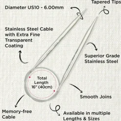 KnitPro Stelo Lace Fixed Circular Knitting Needles 16