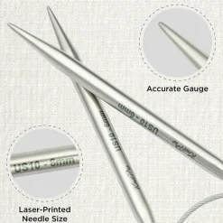 KnitPro Stelo Lace Fixed Circular Knitting Needles 16