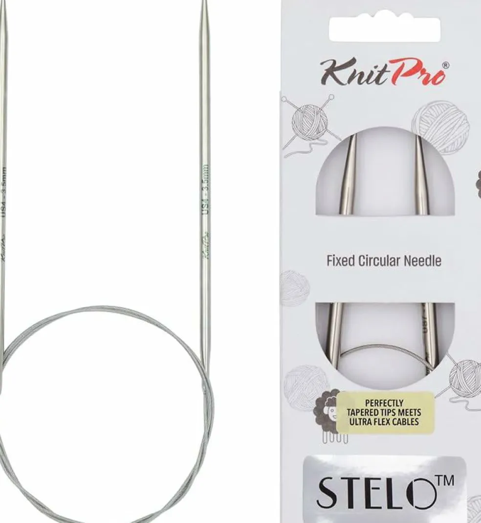 KnitPro Stelo Lace Fixed Circular Knitting Needles 16" (40cm) Size 0 - 15