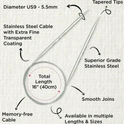 KnitPro Stelo Lace Fixed Circular Knitting Needles 16