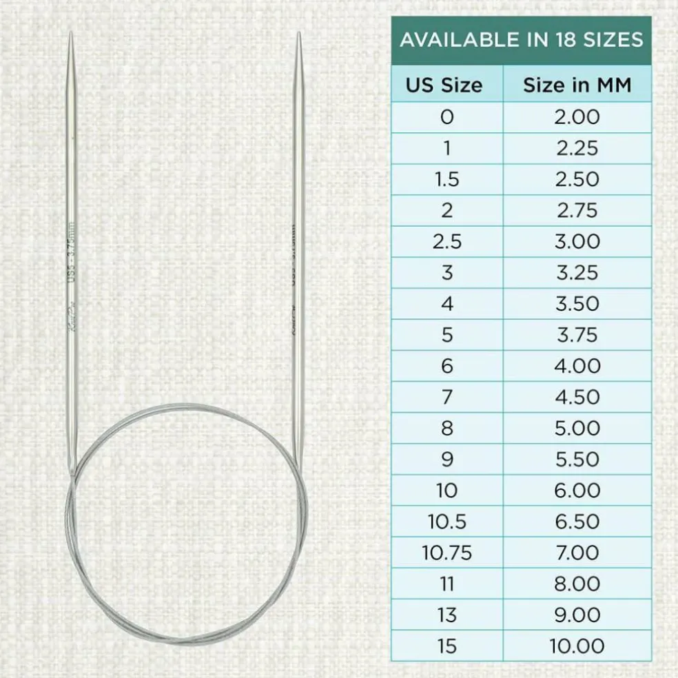 KnitPro Stelo Lace Fixed Circular Knitting Needles 16" (40cm) Size 0 - 15