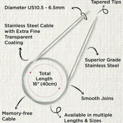 KnitPro Stelo Lace Fixed Circular Knitting Needles 16