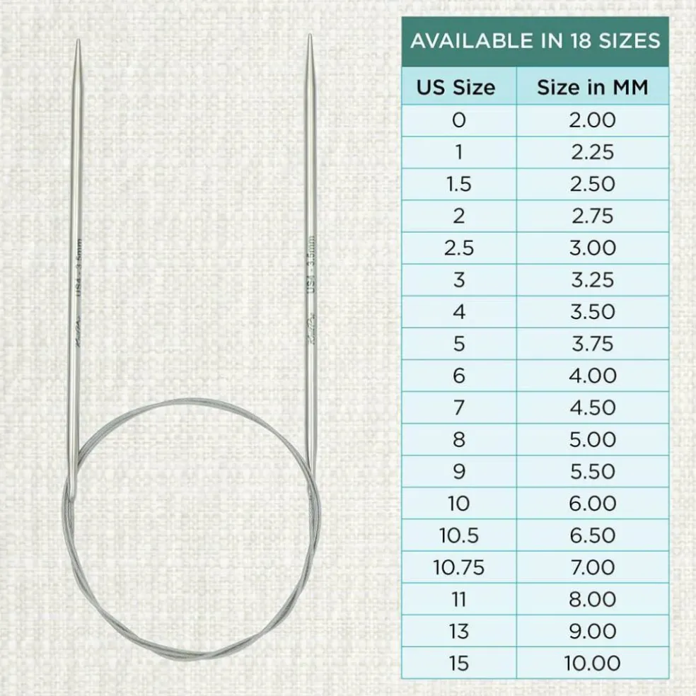 KnitPro Stelo Lace Fixed Circular Knitting Needles 16" (40cm) Size 0 - 15