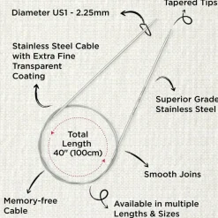 KnitPro Stelo Lace Fixed Circular Knitting Needles 40