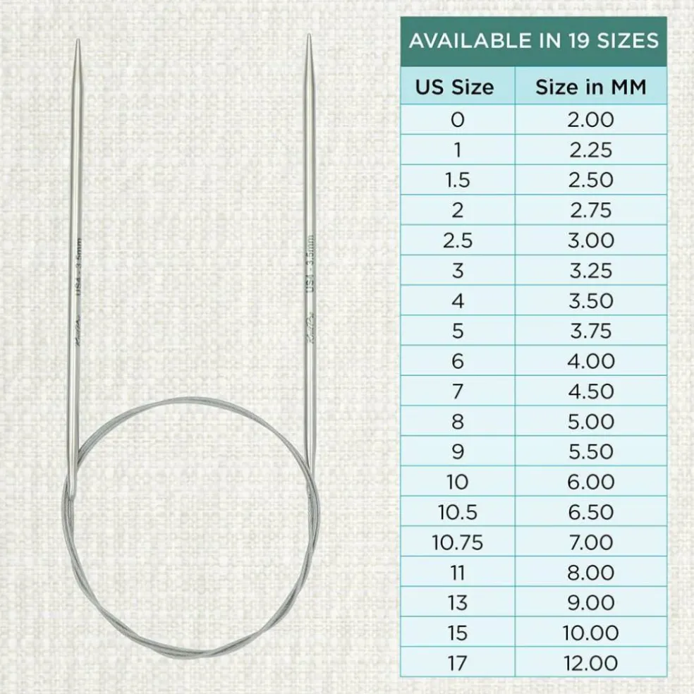 KnitPro Stelo Lace Fixed Circular Knitting Needles 40" Size 0 - 17