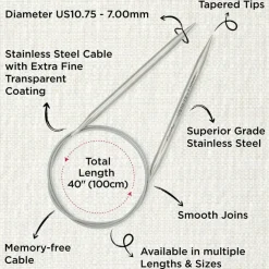 KnitPro Stelo Lace Fixed Circular Knitting Needles 40
