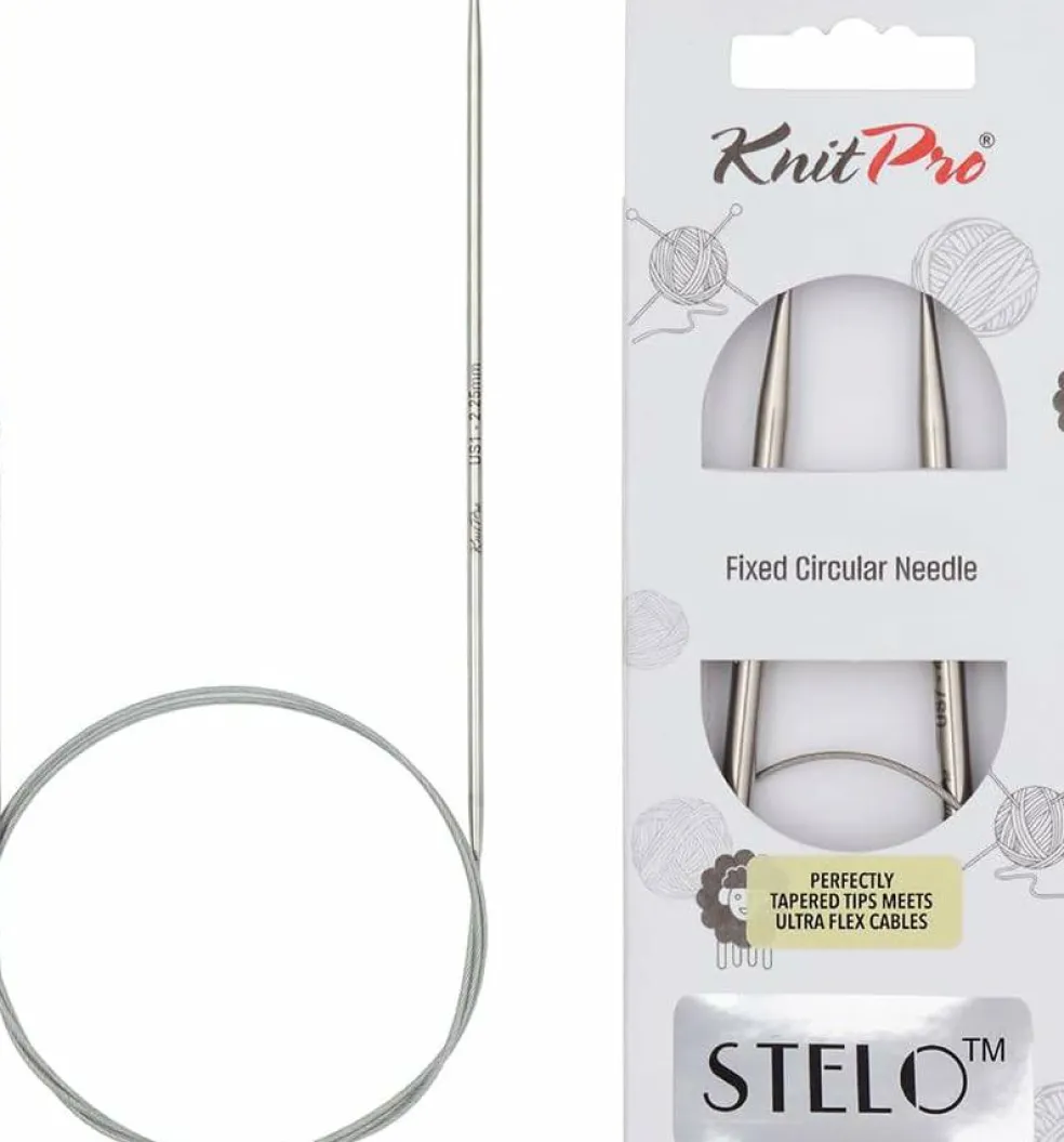 KnitPro Stelo Lace Fixed Circular Knitting Needles 40" Size 0 - 17