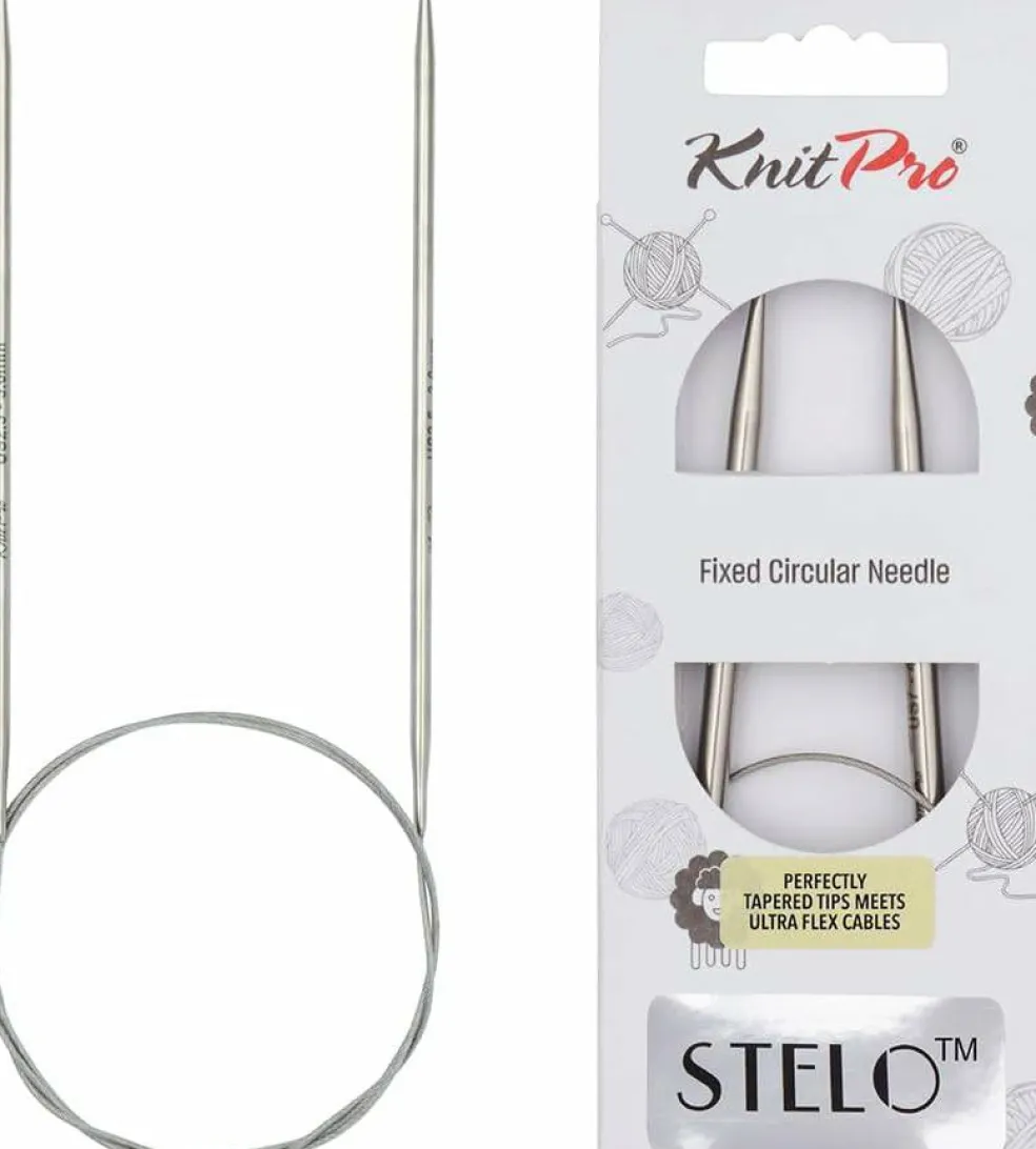 KnitPro Stelo Lace Fixed Circular Knitting Needles 40" Size 0 - 17