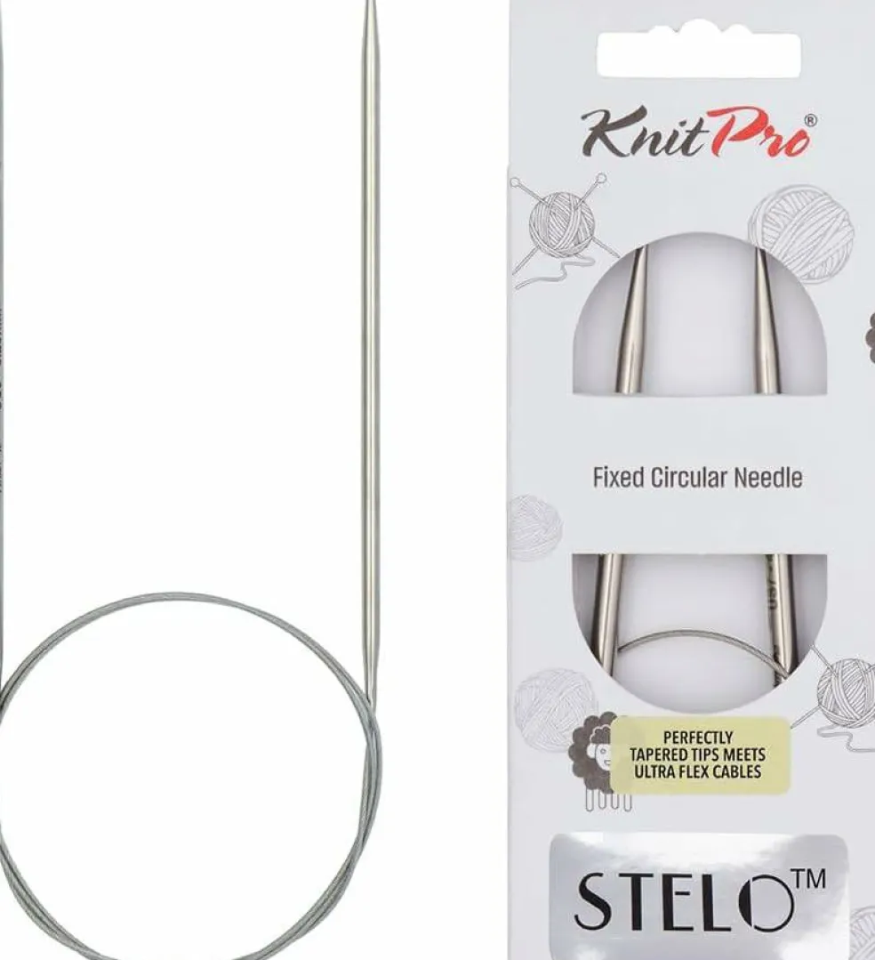 KnitPro Stelo Lace Fixed Circular Knitting Needles 40" Size 0 - 17