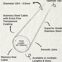 KnitPro Stelo Lace Fixed Circular Knitting Needles 40