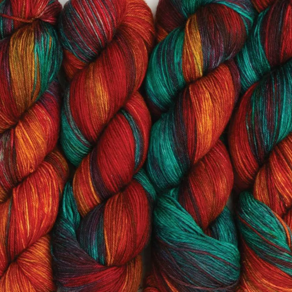 KnitPro Symfonie Premium Hand-Dyed Merino Wool & Polyamide Sock Yarns|Terra Variegated Colors, Include New Colors