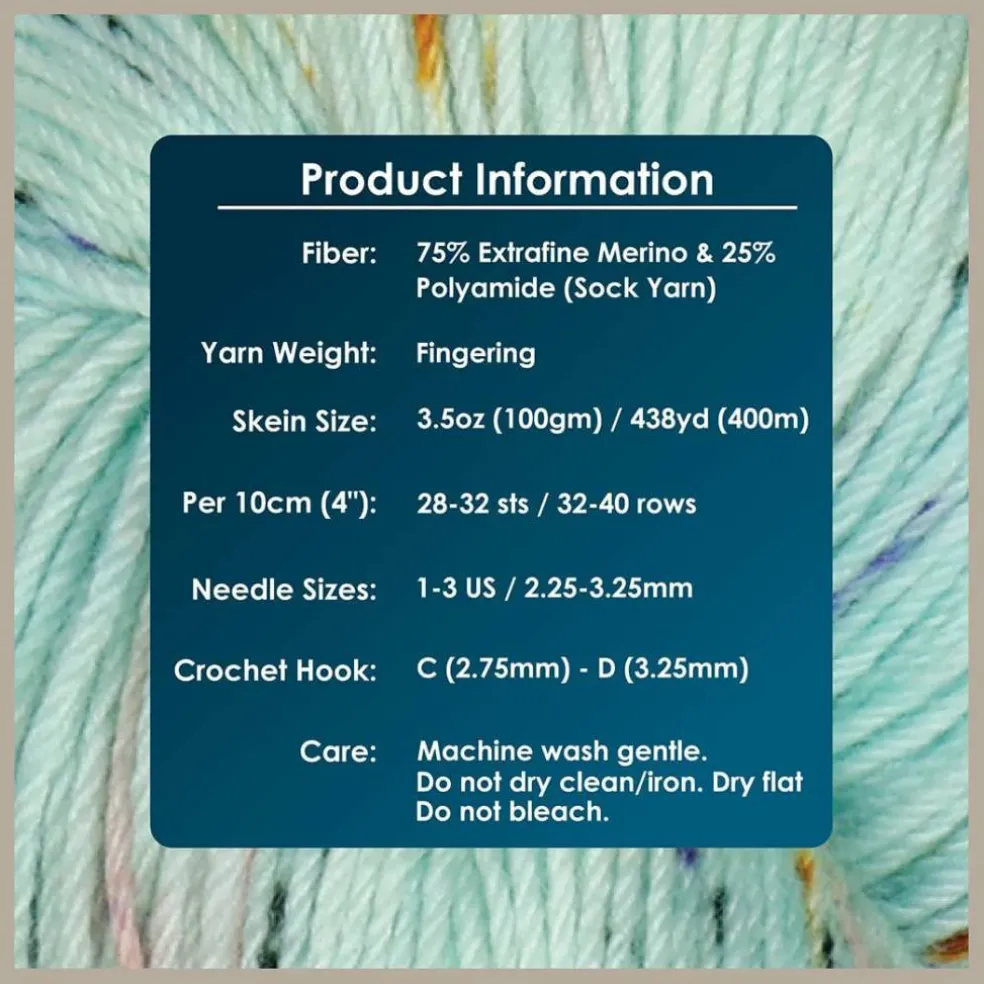 KnitPro Symfonie Premium Hand-Dyed Merino Wool & Polyamide Sock Yarns|Terra Variegated Colors, Include New Colors
